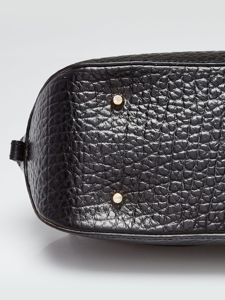 Burberry Black Grain Leather Small Orchard Satchel Bag