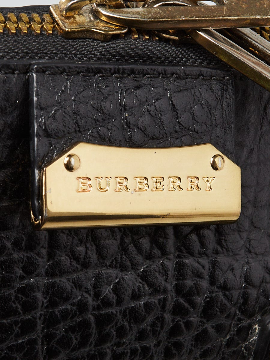 Burberry Black Grain Leather Small Orchard Satchel Bag