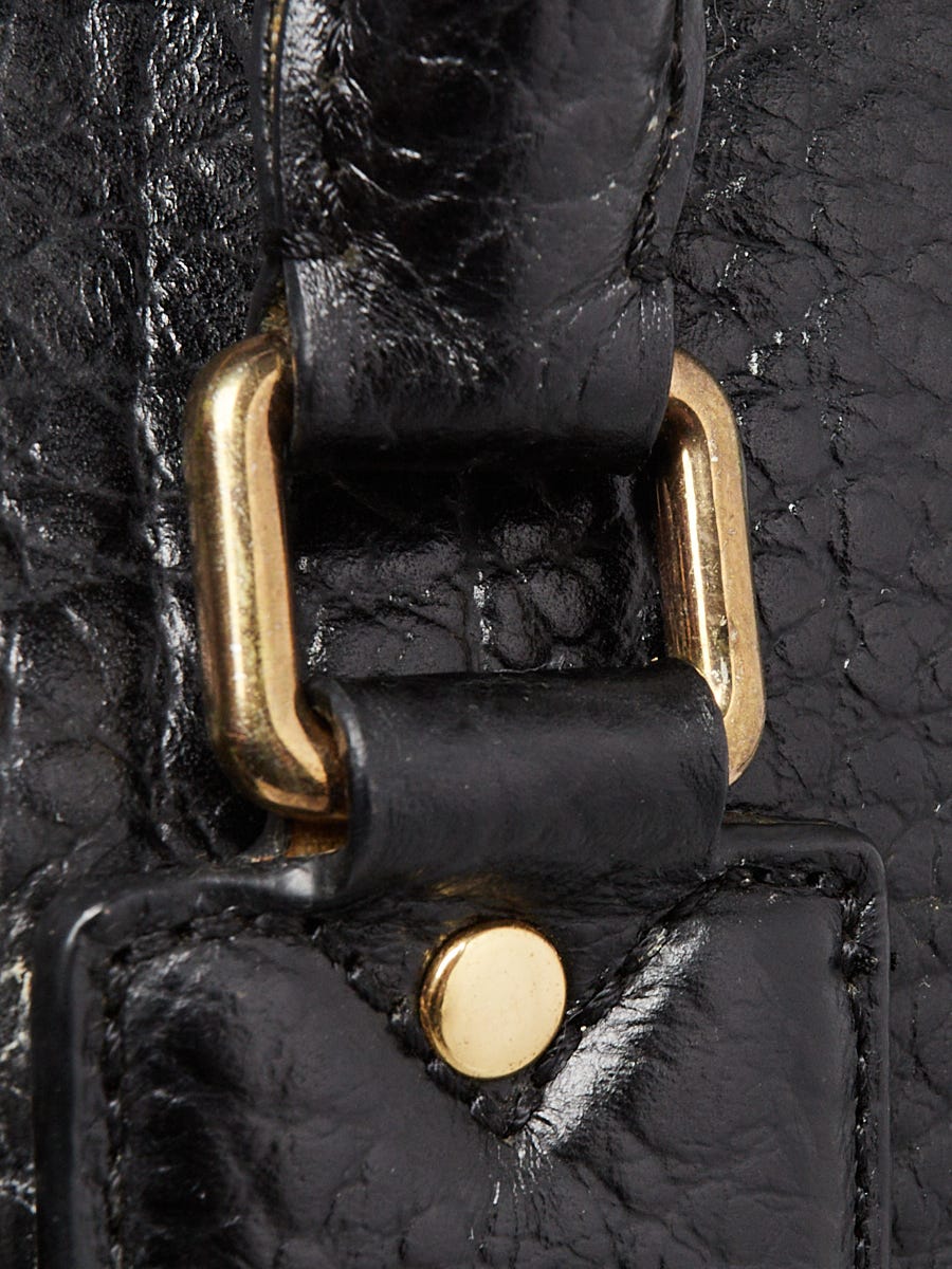 Burberry Black Grain Leather Small Orchard Satchel Bag
