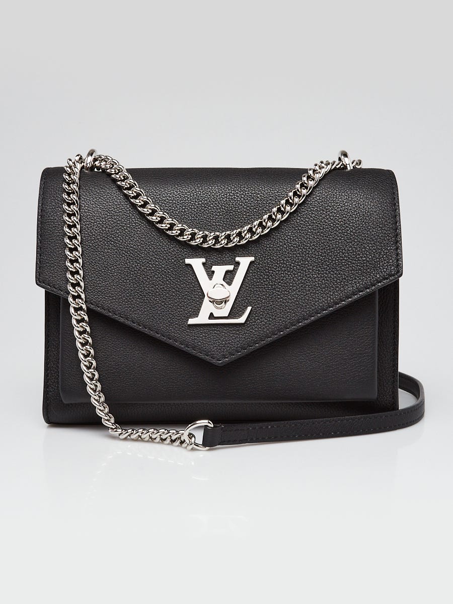 Louis Vuitton Black Pebbled Leather Mylockme BB Bag Yoogi s Closet