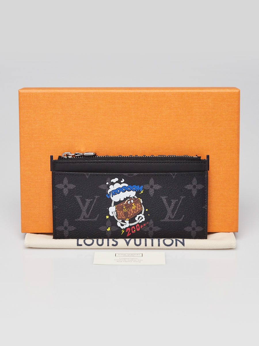 Louis Vuitton Limited Edition Damier Eclipse Comic Trunk Coin Card Holder Wallet