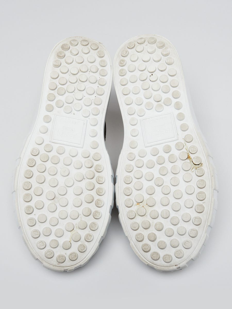 Fendi Tobacco Zucca Canvas/Leather Force Low Top Sneakers Size 5.5/36