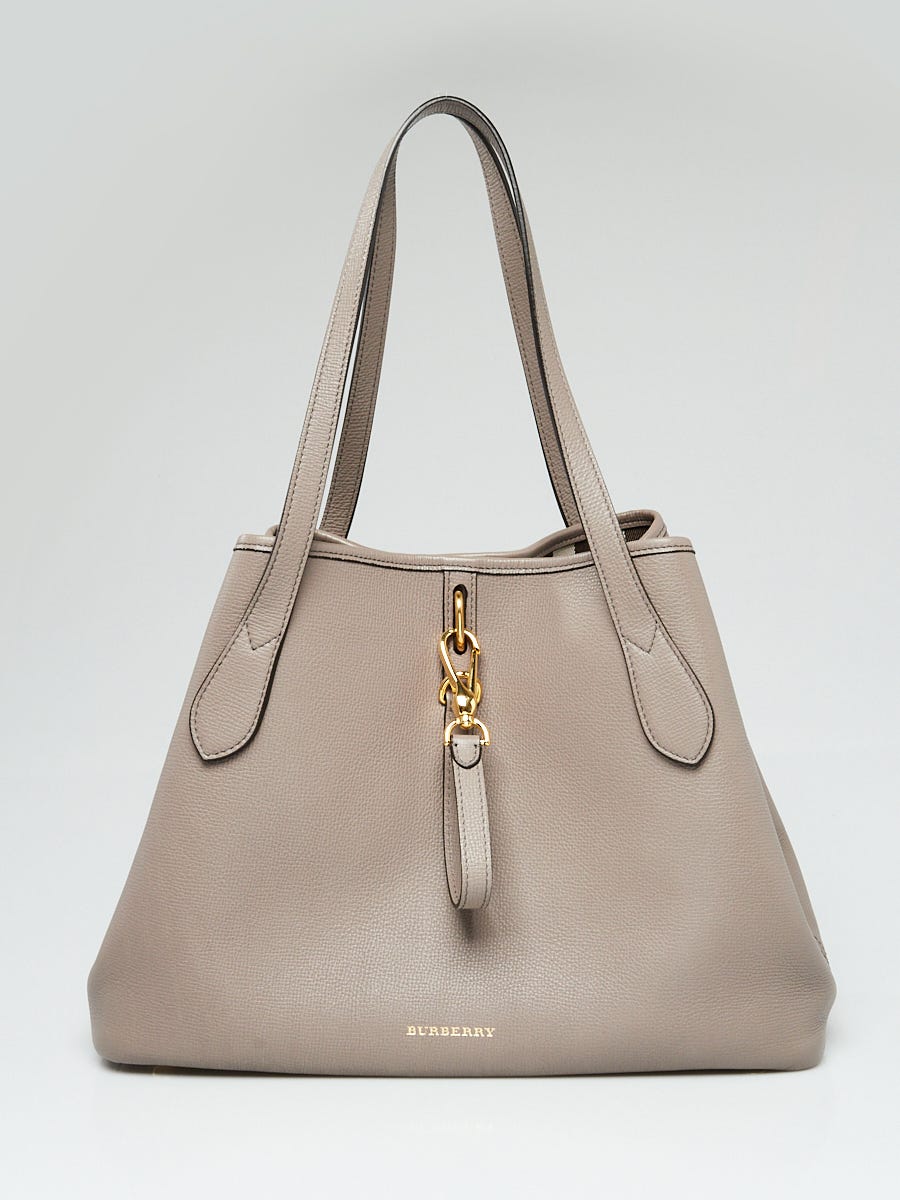 Burberry Women's Gray Honeybrook Medium Derby Leather Tote