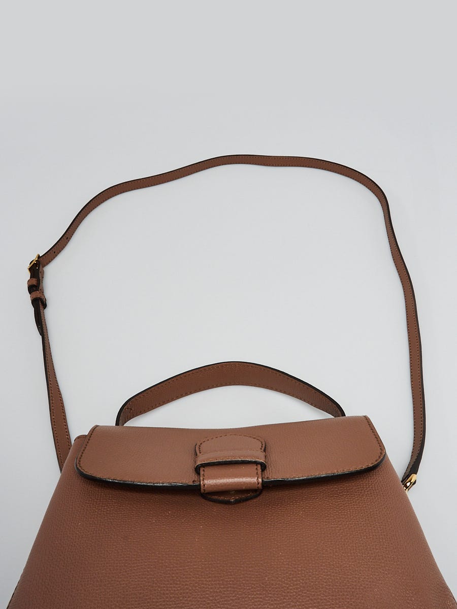 Burberry Brown Derby Leather House Check Camberley Small Satchel