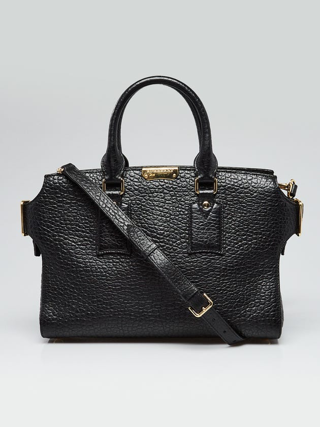 Burberry Black Grain Leather Medium Clifton Bag