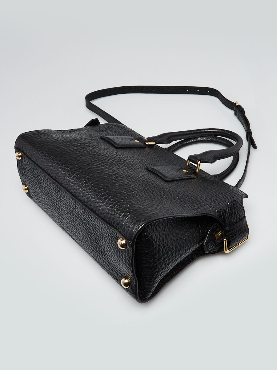 Burberry Black Grain Leather Small Orchard Satchel Bag