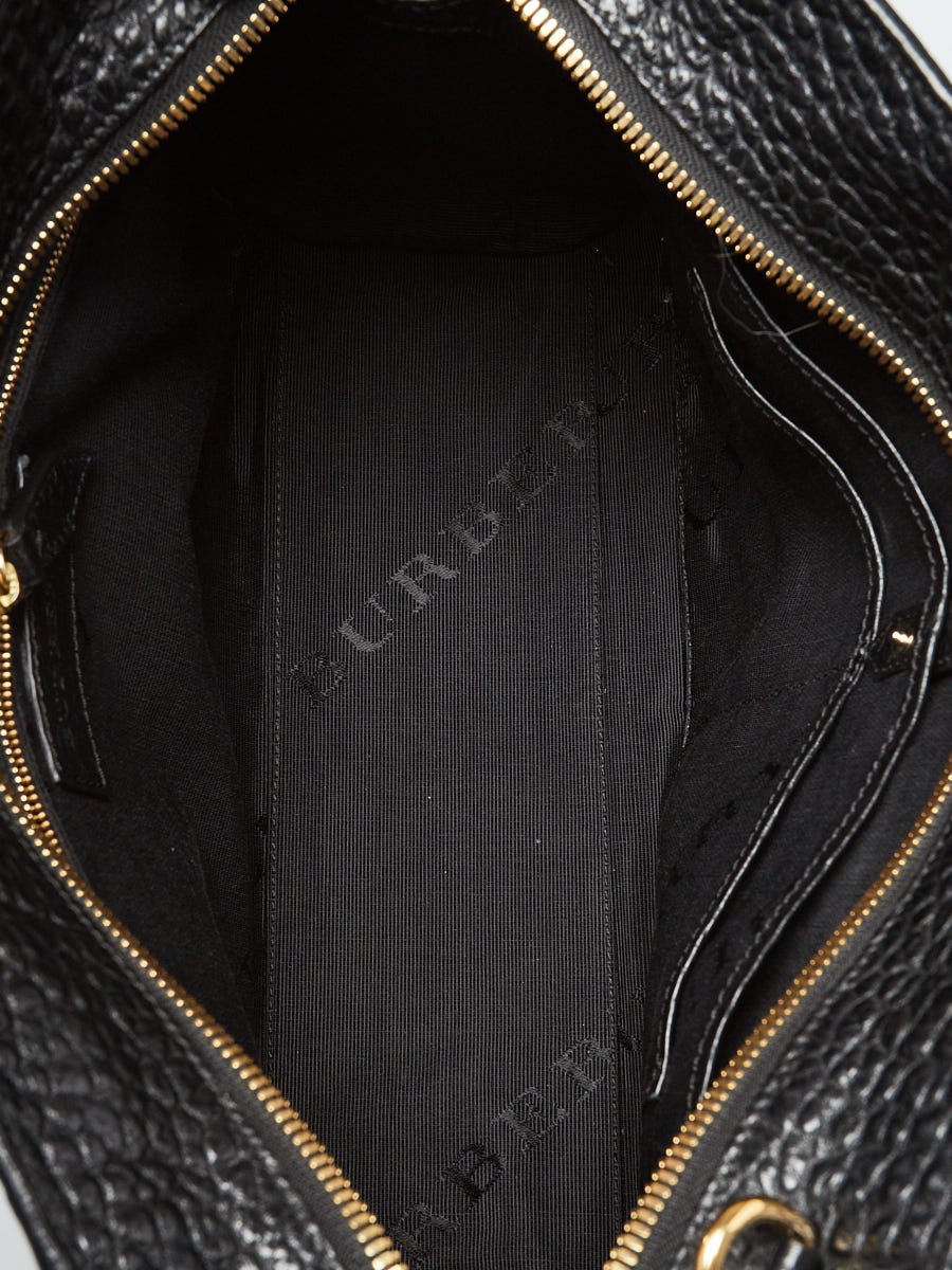 Burberry Black Grain Leather Medium Clifton Bag | Yoogi's Closet