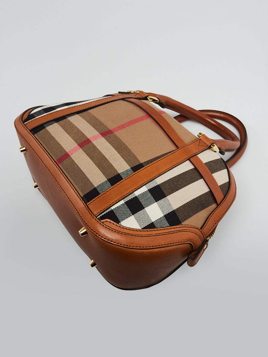 The barrel cloth bowling bag Burberry Brown in Cloth - 32859611