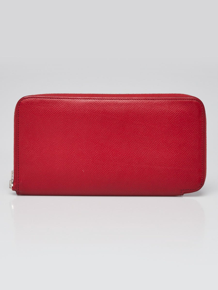 Vermillion Epsom Leather Silk'In Long Wallet