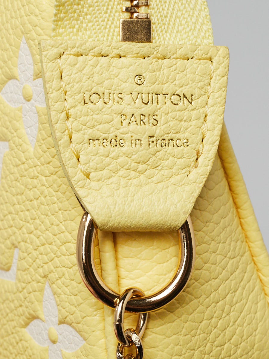 LOUIS VUITTON Empreinte Monogram Mini Pochette Accessories Lemon Curd  Yellow 1285512