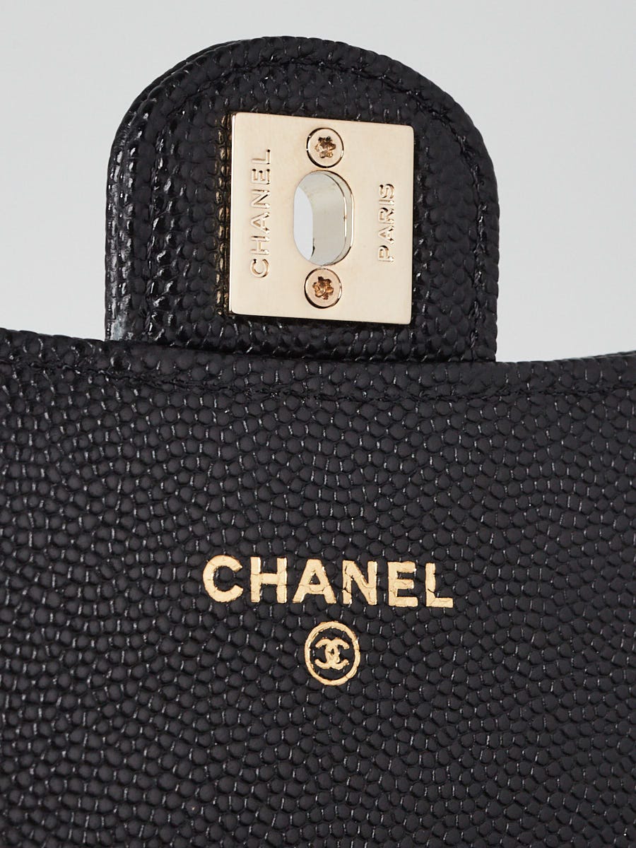 Chanel CC Zip Card Holder Quilted Caviar at 1stDibs