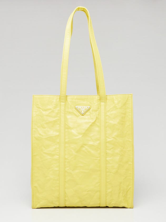 Prada Cedro Antique Nappa Leather Small Leather Tote Bag - 1BG459