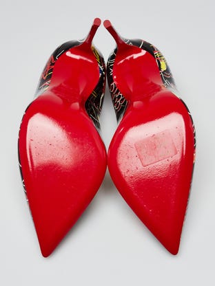Louis Vuitton Burgundy Patent Leather Peep Toe Mary Jane Pumps Size 5.5/36  - Yoogi's Closet