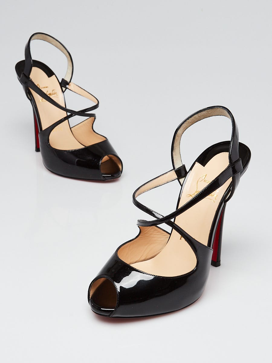 Christian Louboutin - Authenticated Sandal - Cloth Black Plain for Women, Never Worn