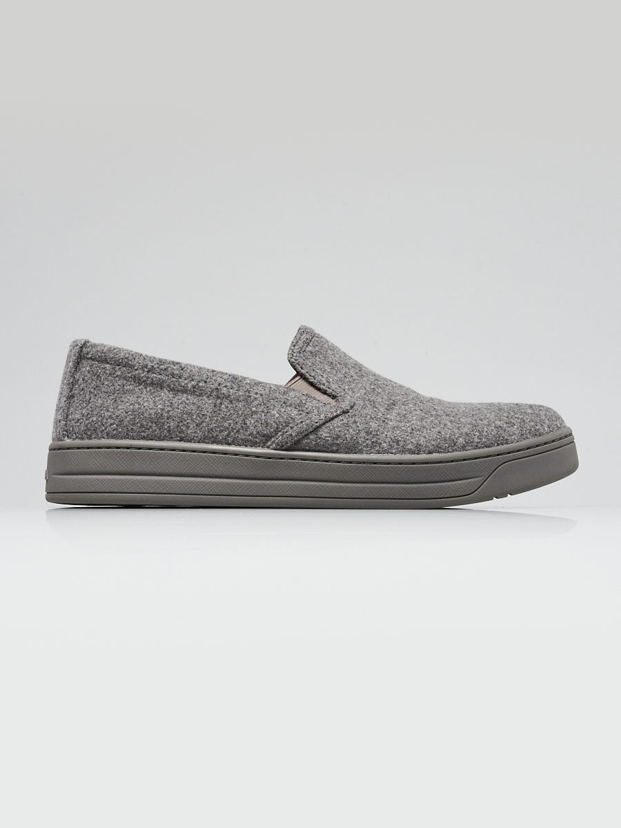 Prada Ardesia Wool Slip On Sneakers Size 6/36.5 | Yoogi's Closet