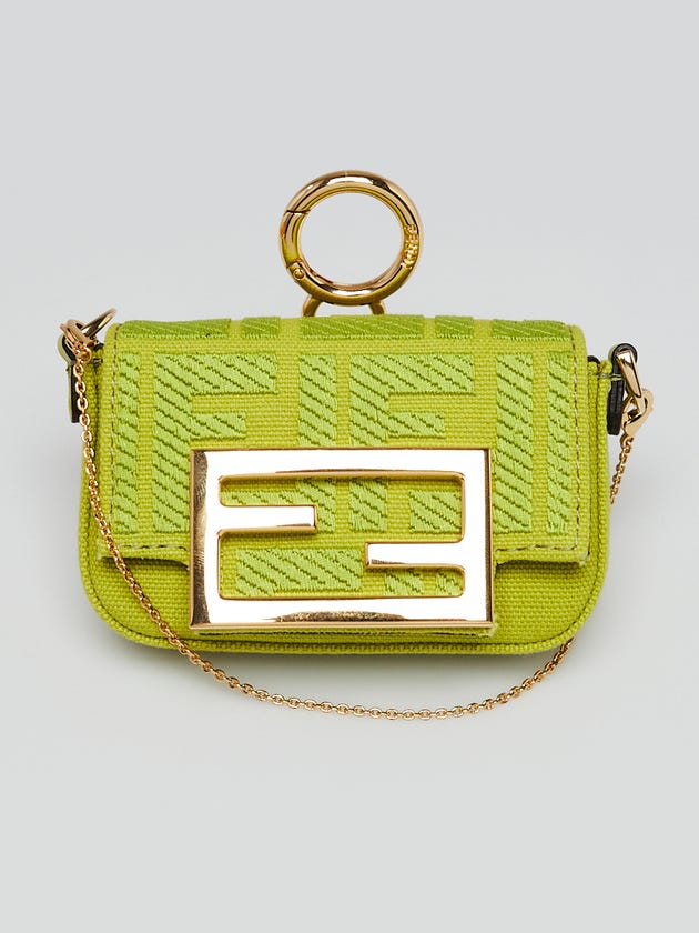 Fendi nano baguette green Clearance