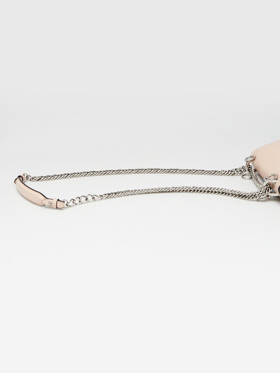 Fendi Pink Leather Studded Bow Small I Kan Chain Shoulder