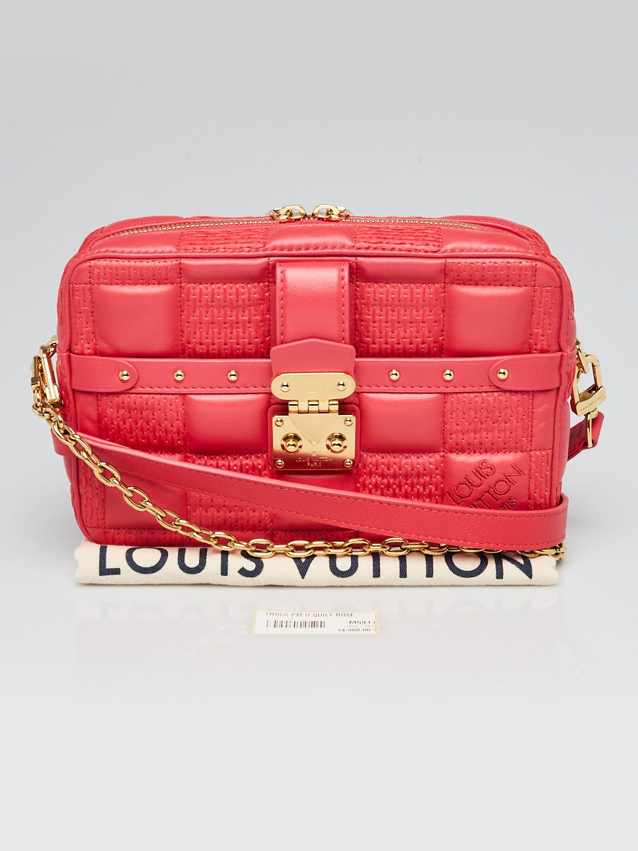 Louis Vuitton Rose Damier Quilted Leather Troca PM Bag