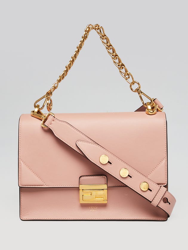 Fendi Pink Smooth Leather Kan U Shoulder Bag 8BT313