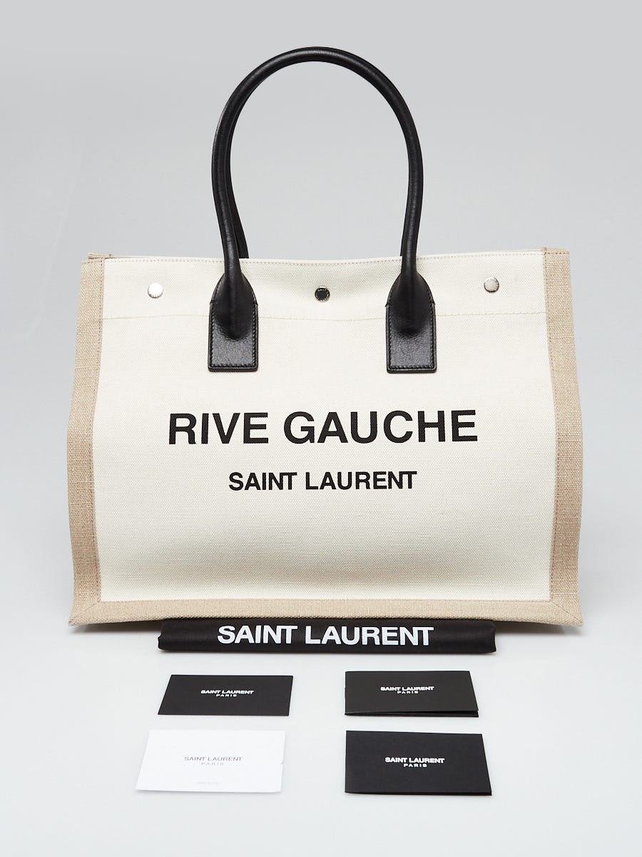 Saint Laurent Rive Gauche Logo Canvas Tote