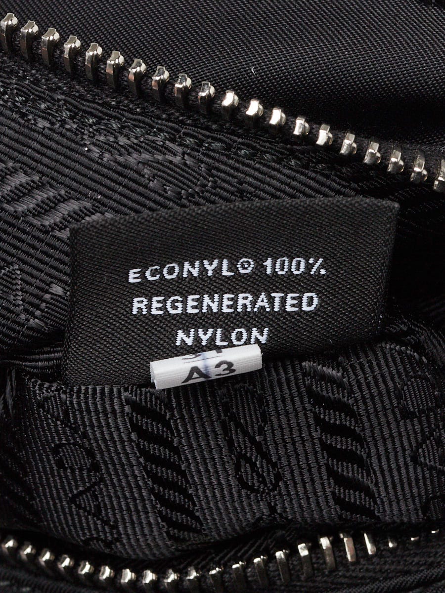 Nylon and regenerated-leather crossbody bag