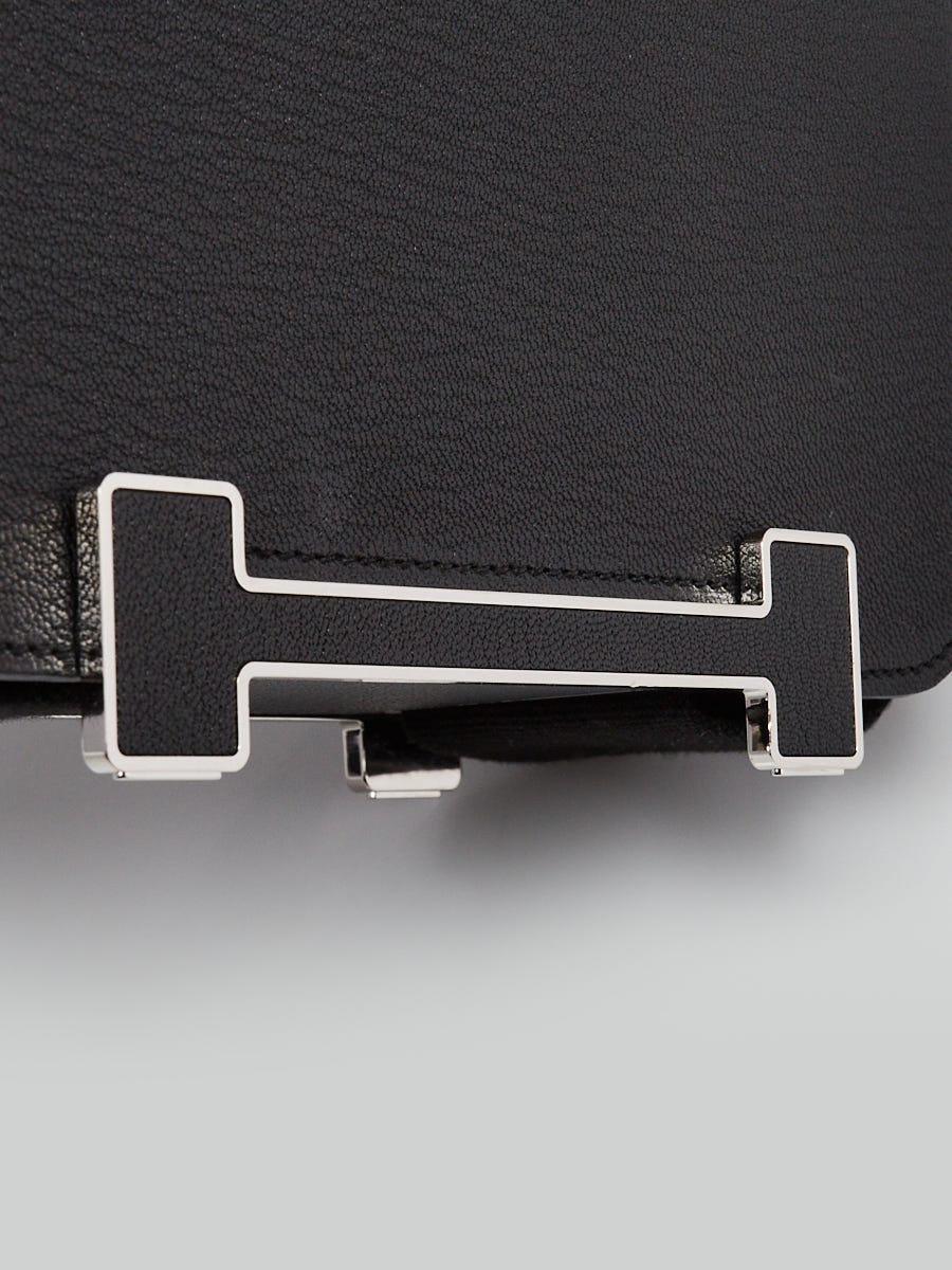 Hermes Black Chevre Mysore Leather Geta Crossbody Bag | Yoogi's Closet