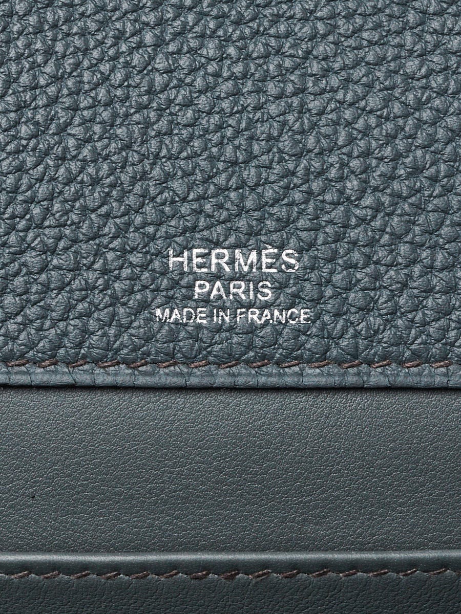 Hermes Vintage Pochette Jet Clutch Bag Second Bag Black Leather Keys  w/Clochette
