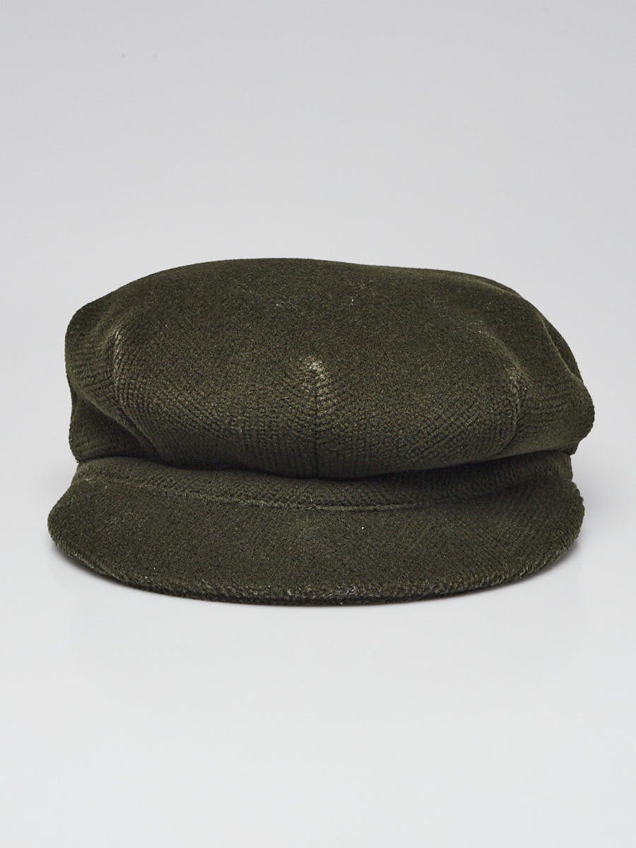 Burberry Green Wool Newsboy Cap Size M - Yoogi's Closet