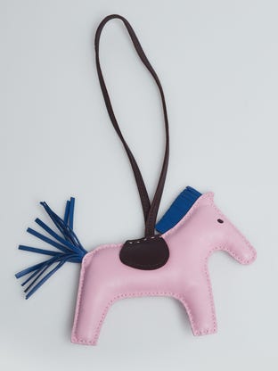 Mauve Sylvestre/Bleu de France/Rouge Sellier Milo Lambskin Leather GriGri Rodeo MM Bag Charm