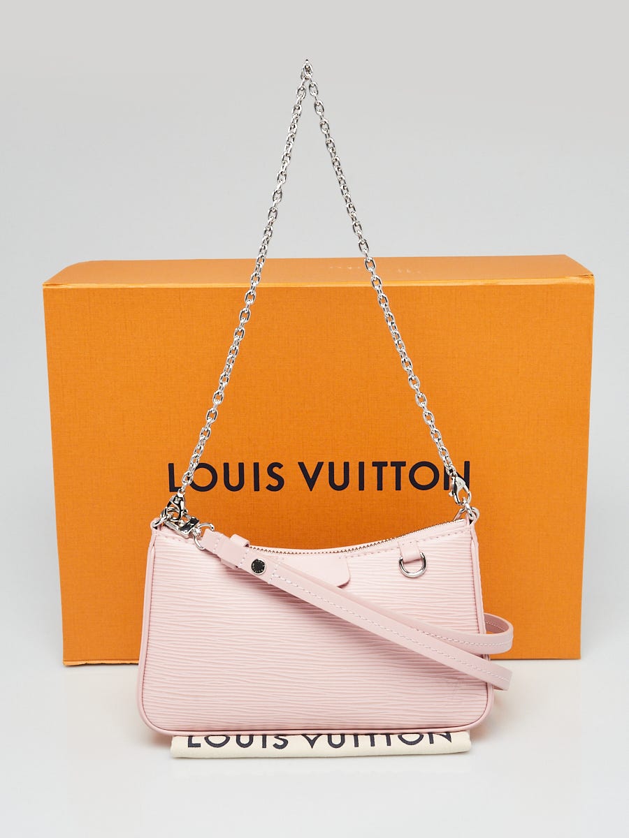 New authentic black Louis Vuitton Easy Pouch On Strap epi leather rose pink  sold