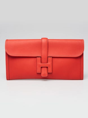 Rouge Tomate Swift Leather Jige 29 Clutch Bag