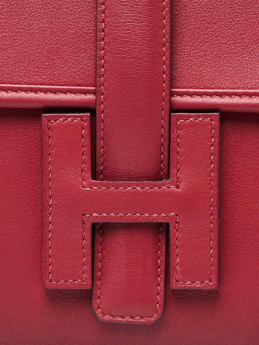 Hermes Rouge Tomate Swift Leather Jige 29 Clutch Bag - Yoogi's Closet