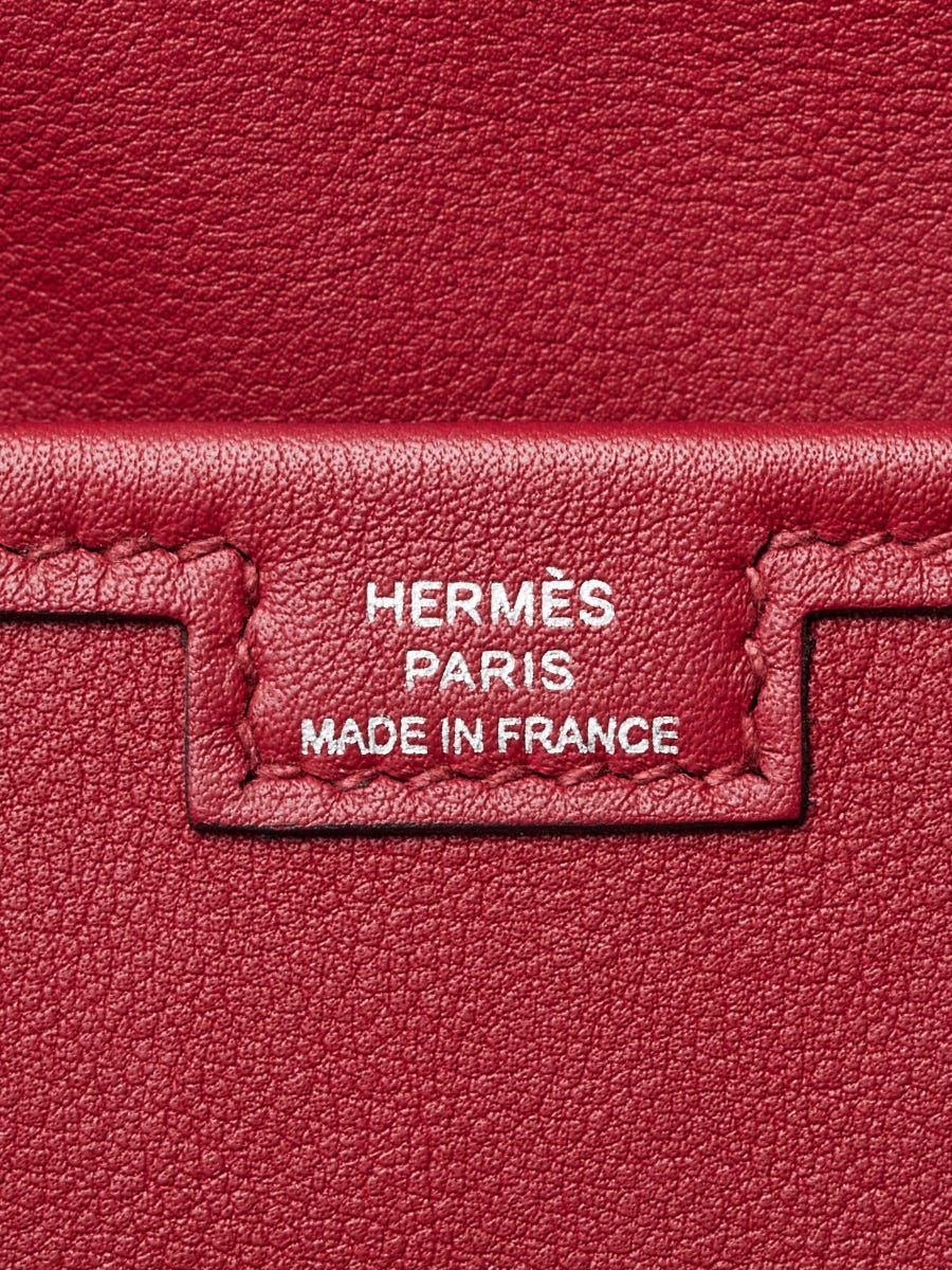 Hermes Rouge Piment Swift Leather Jige 29 Clutch Bag - Yoogi's Closet