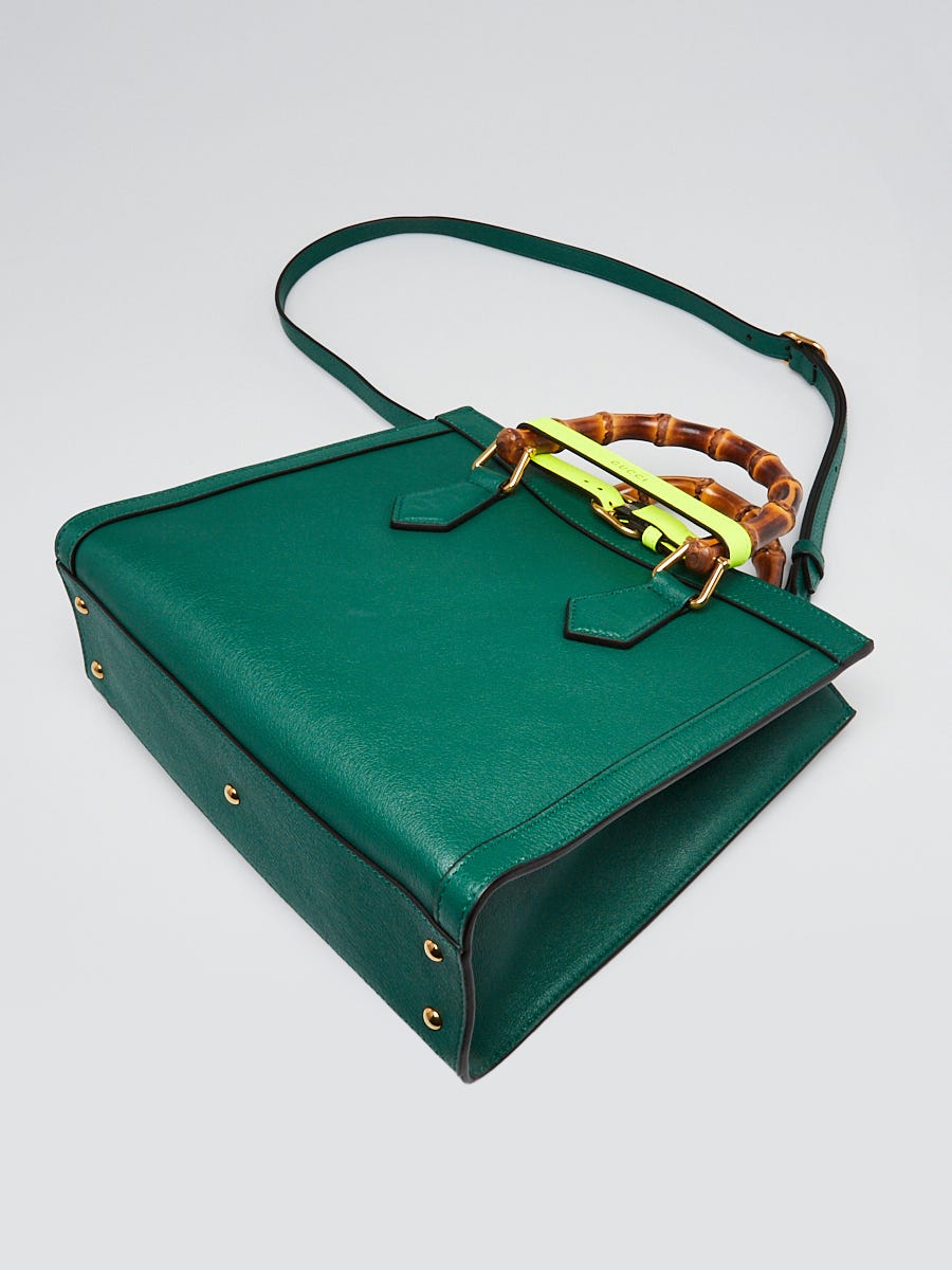 Gucci Green Leather Small Diana Tote Bag | eBay