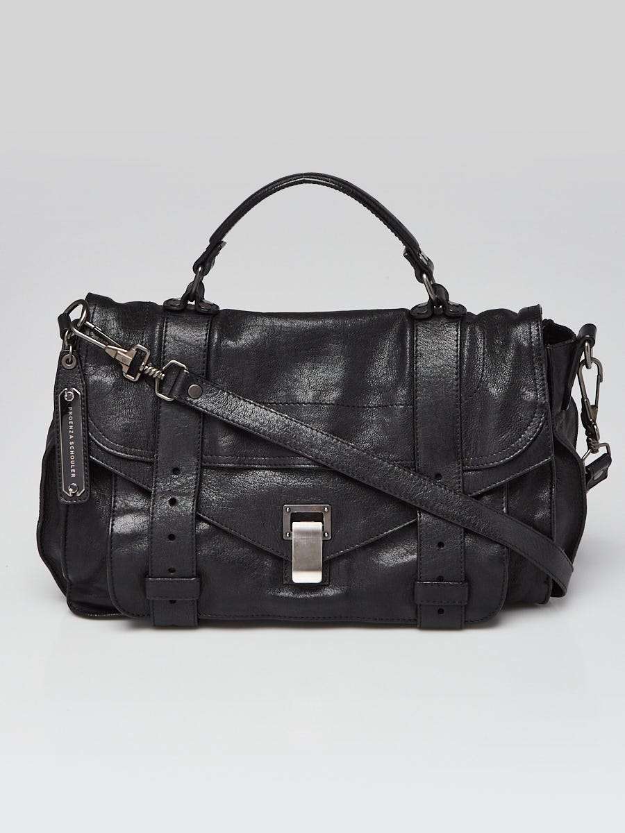 Proenza Schouler Midnight Lux Leather Extra Large PS1 Satchel Bag