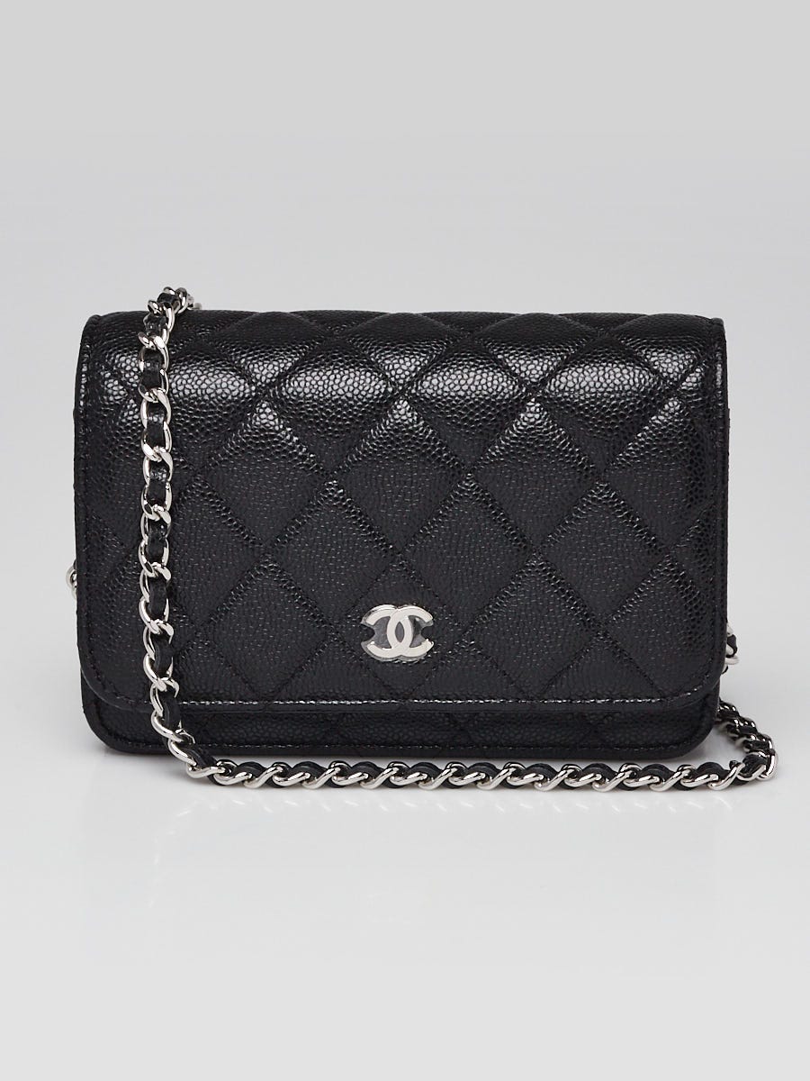 black leather chanel backpack caviar