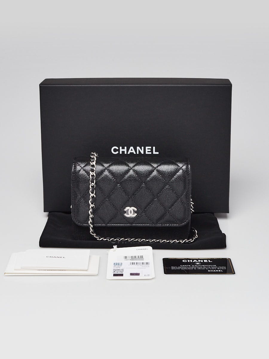 chanel zip wallet on chain caviar