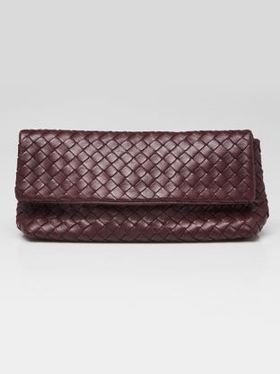 Prada Red Saffiano Metal Leather Wallet on Chain Clutch Bag - Yoogi's Closet