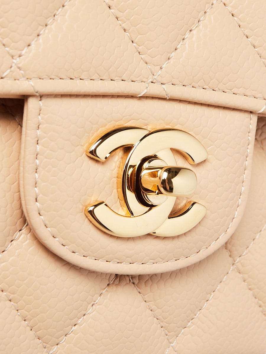 Chanel Classic Zipped Key Holder Quilted Grained Calfskin Gold