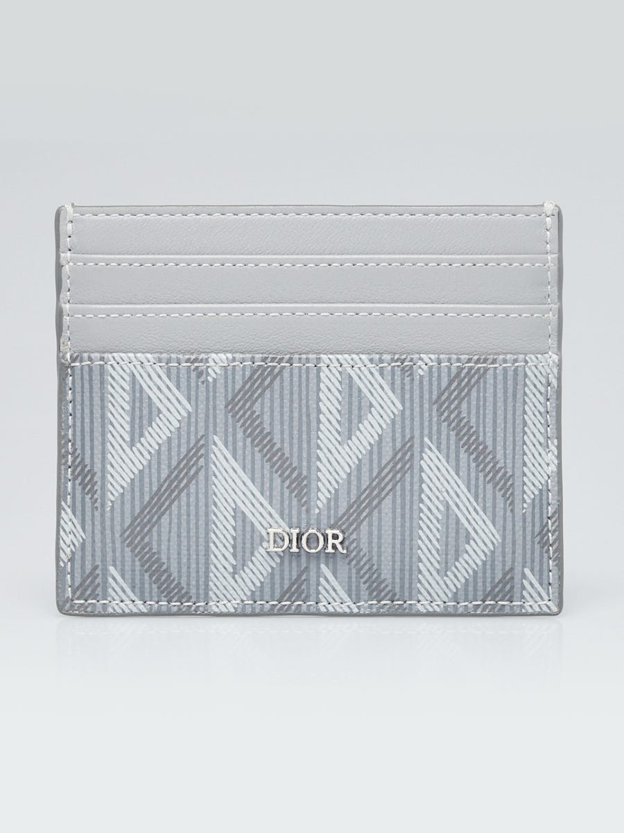 Dior - Business Card Holder Dior Gray CD Diamond Canvas - Men