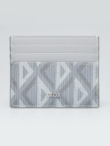 Christian Dior Grey CD Diamond Coated Canvas Card Holder | Yoogi's Closet Christian Dior Grey CD Diamond Coated Canvas Card Holder | Yoogi's Closet
