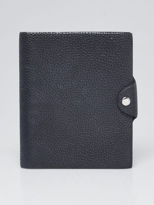 Black Togo Leather Ulysse PM Cover w/ Unlined Page Refill