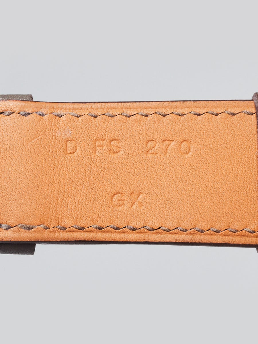 Hermes Beton/Etain Printed Leather 38mm Apple Watch Strap