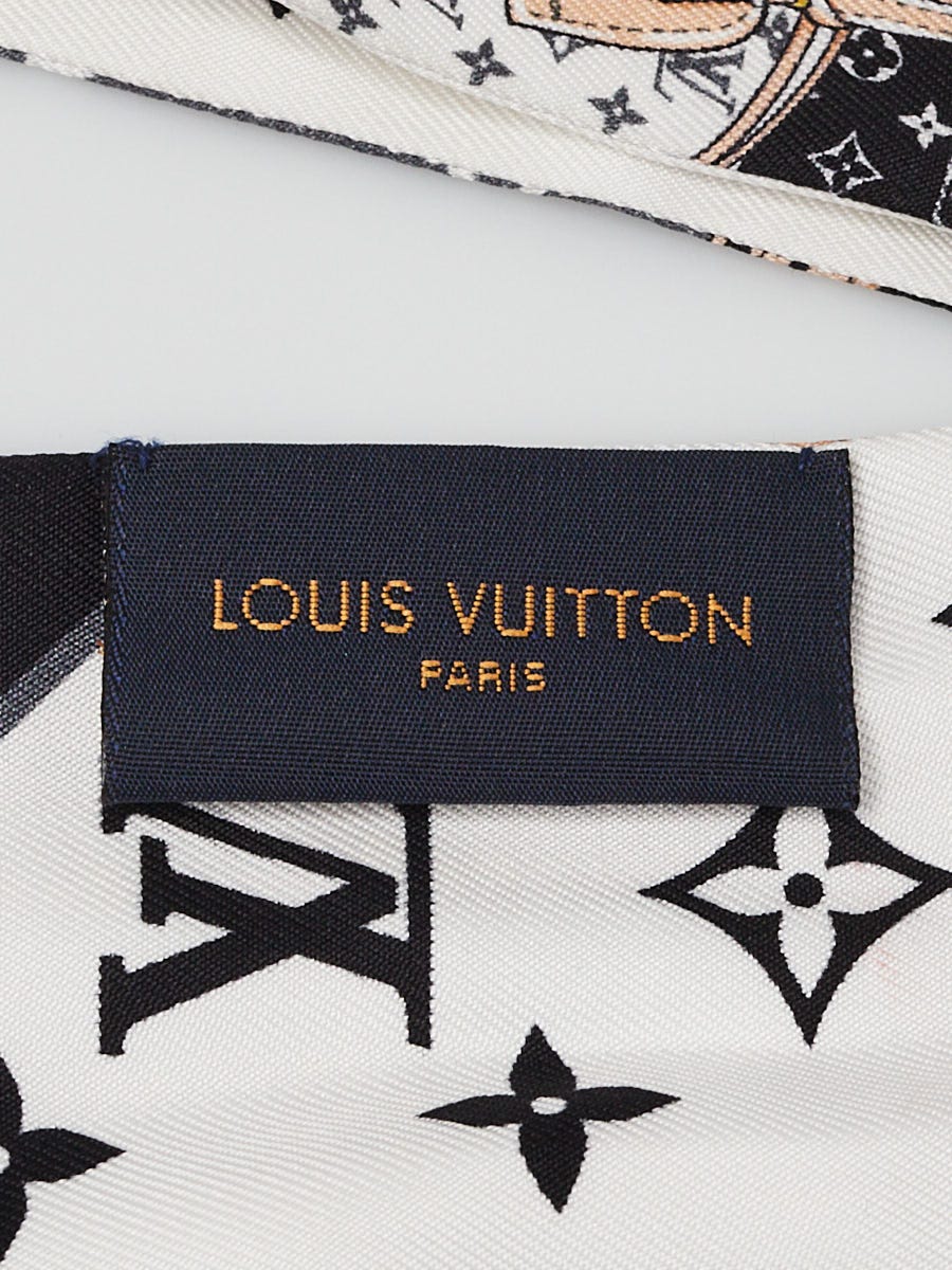 Louis Vuitton Silk Monogram Confidential Square Scarf Black