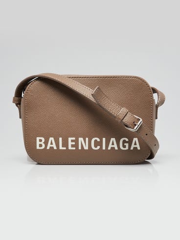 Balenciaga Brown Calfskin Leather Everyday Camera XS Bag