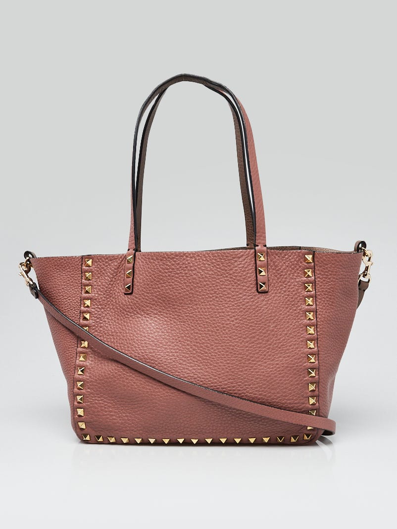 Prada, Bags, Prada Leather Rose Gold Hand Bag With Ruffle Details