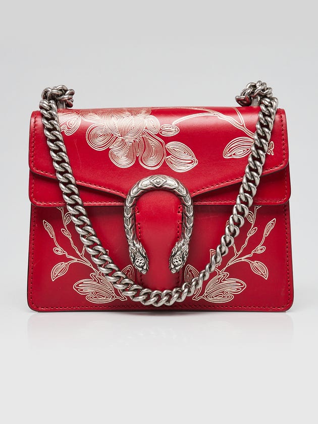Gucci Red Leather Chinese New Year Mini Dionysus Shoulder Bag