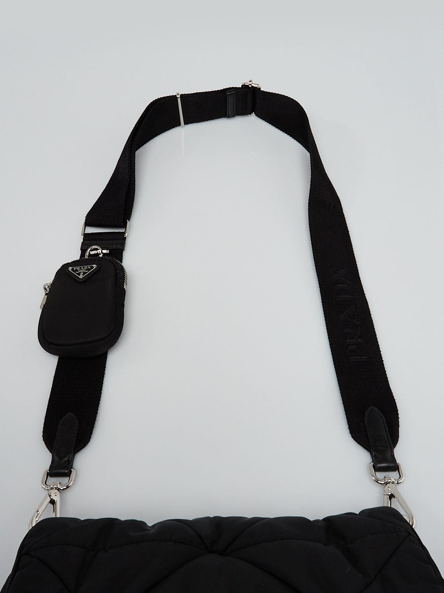 Prada Black Padded Re-Nylon Crossbody Bag - Yoogi's Closet