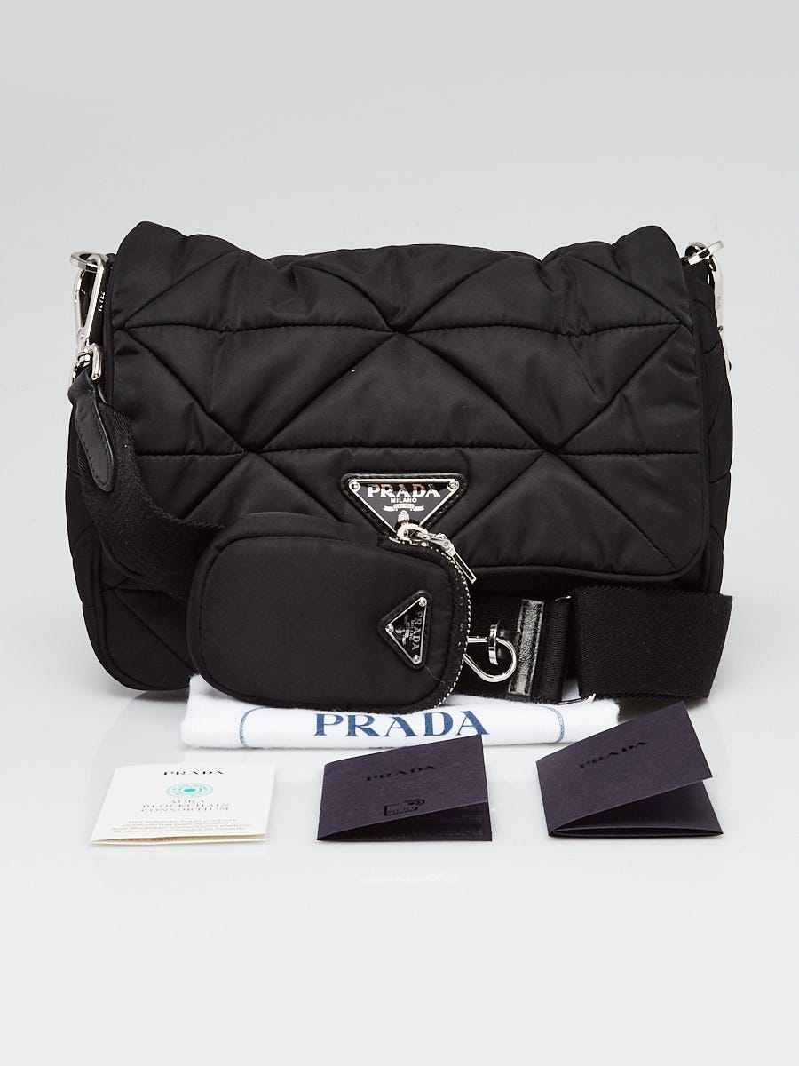 Prada Small Re-Nylon Padded Shoulder Bag - Black