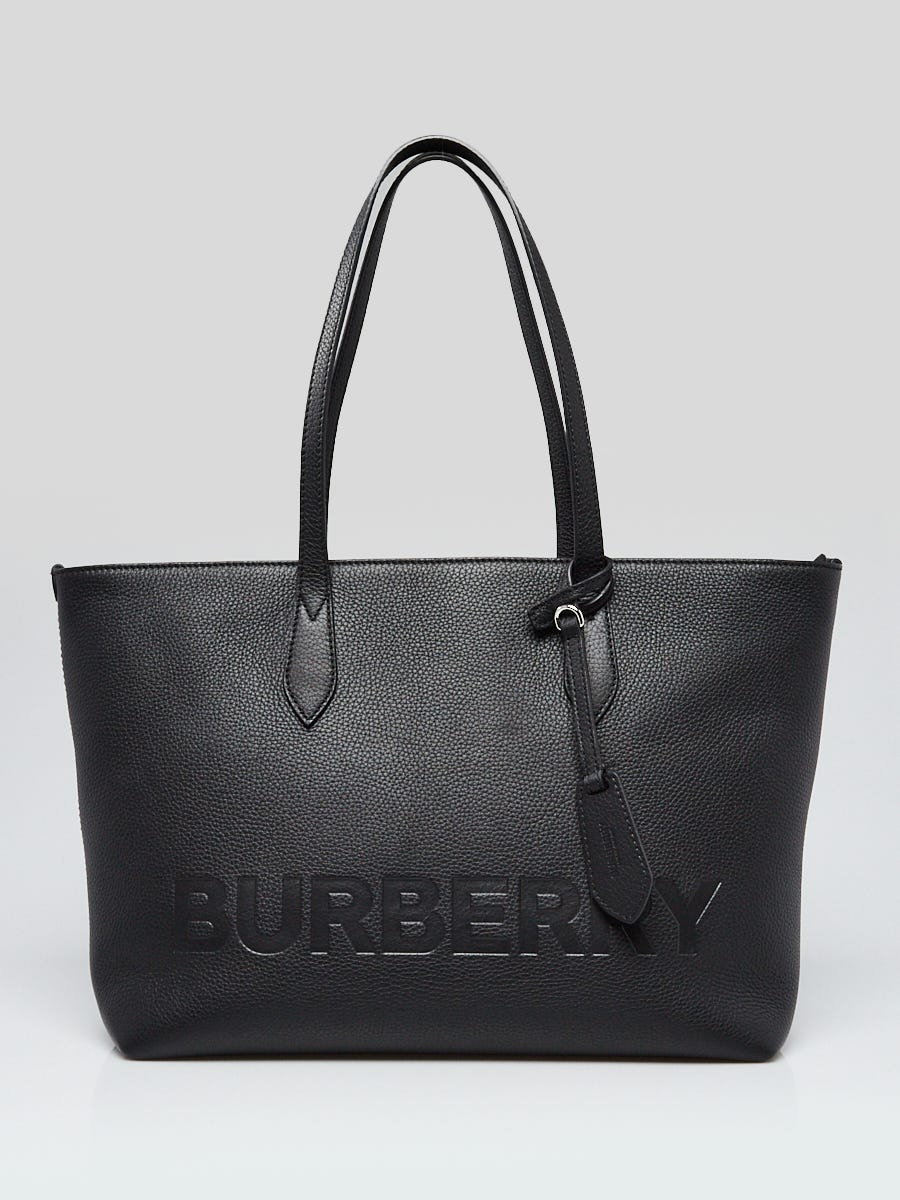 Burberry black on sale tote bag